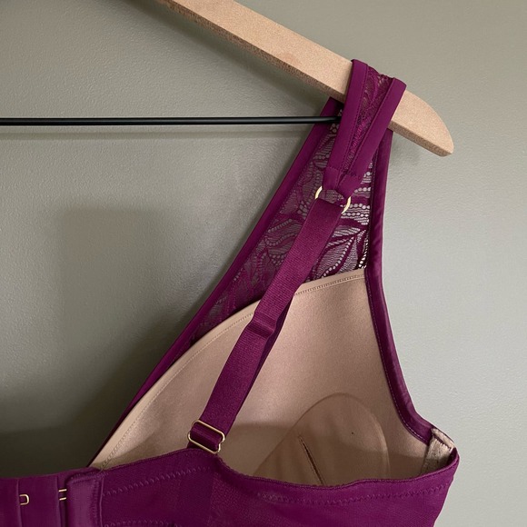 ThirdLove Feather Lace Bra Berry Crush Size 34F Purple Underwire Comfortable - Picture 14 of 16